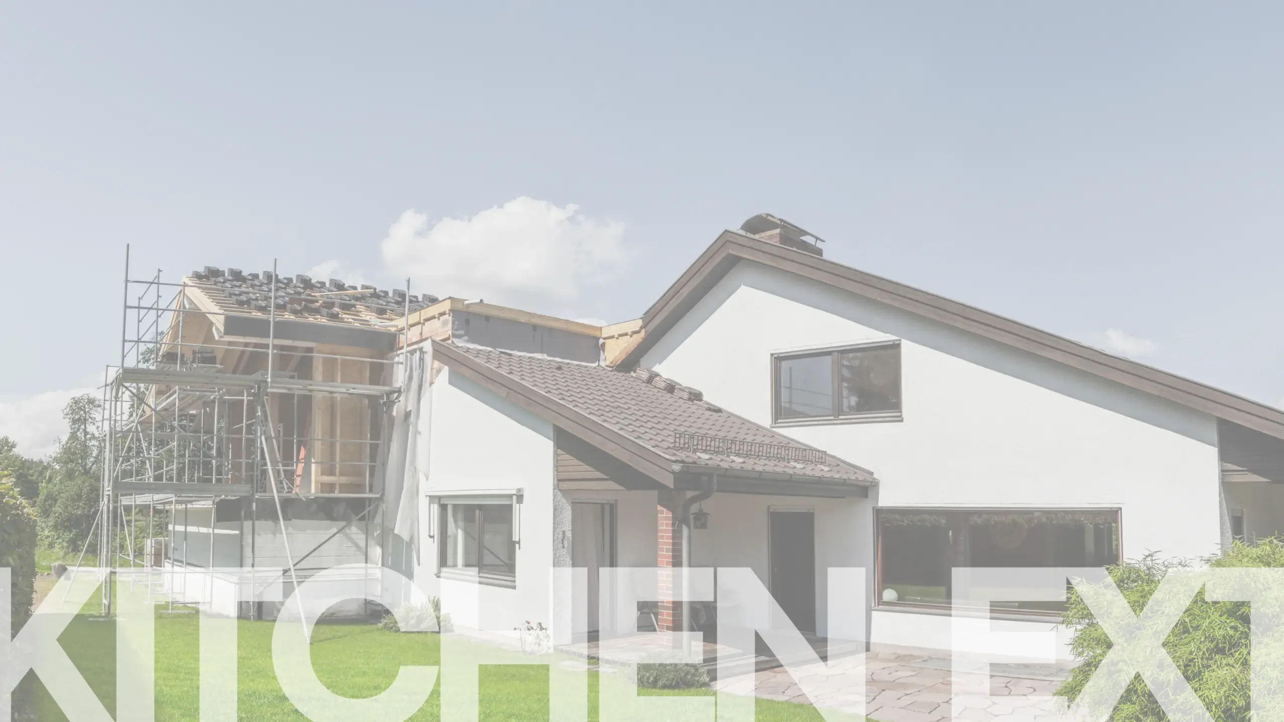 House kitchen extension being built in Dublin