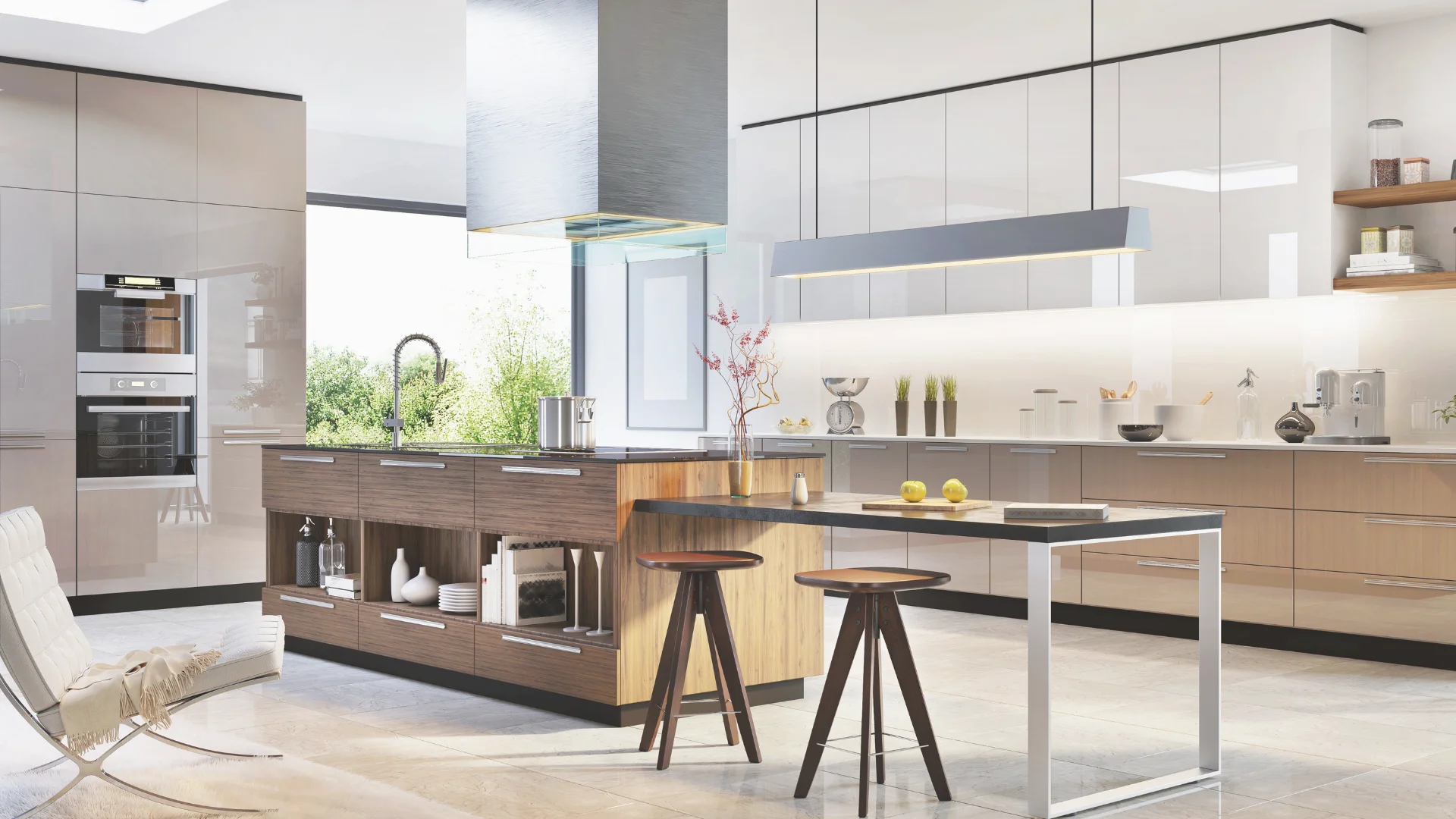 renovated living space in modern style
